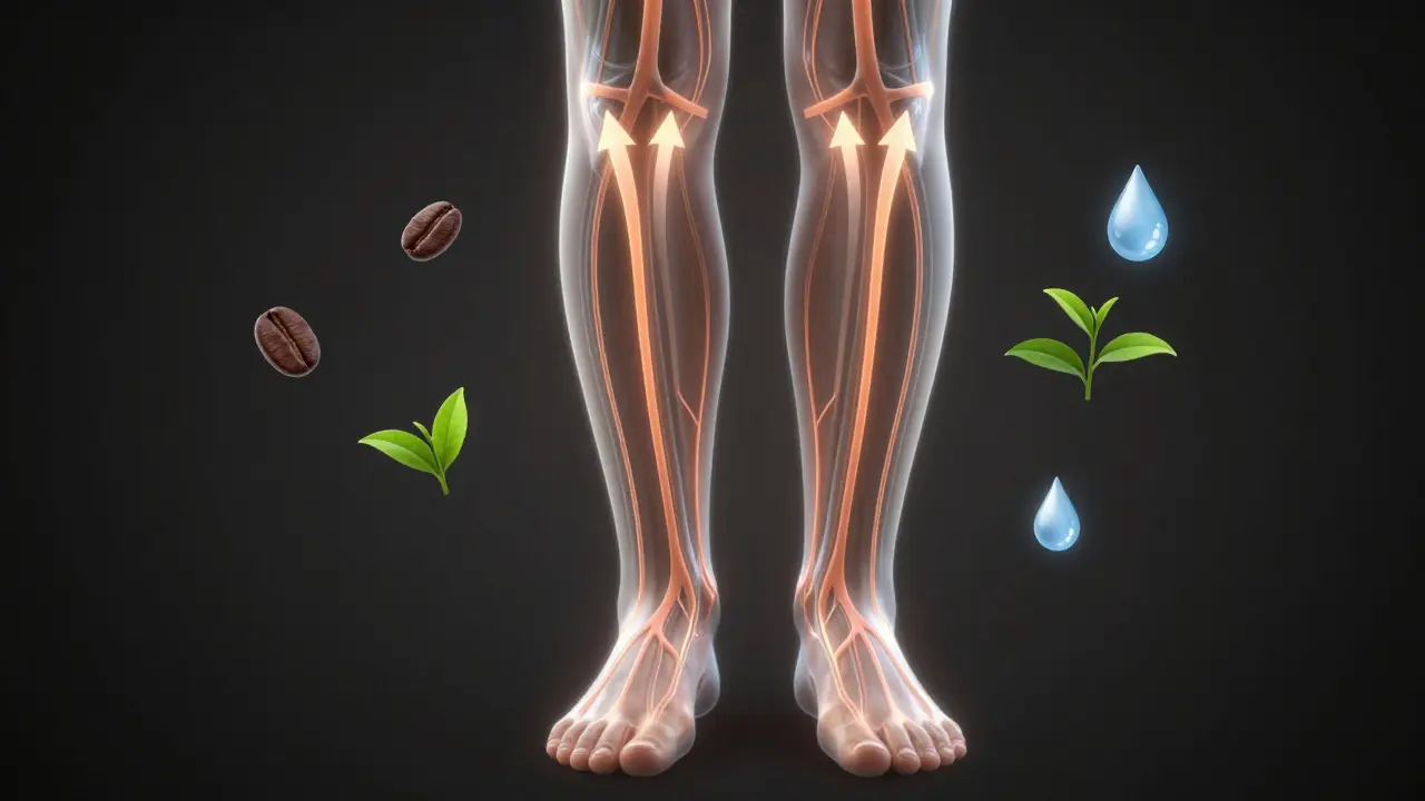 Průhledný model těla ukazující lymfatický odtok podporovaný masáží a přírodními látkami.