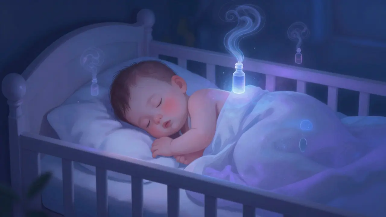 Usínající dítě v klidné a zklidňující atmosféře